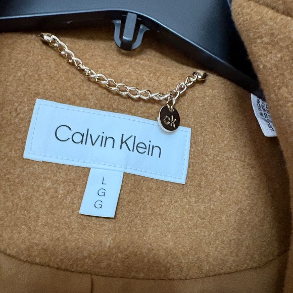 NWT CALVIN KLEIN STRETCH TRENCH COAT. Size large - Picture 3 of 9